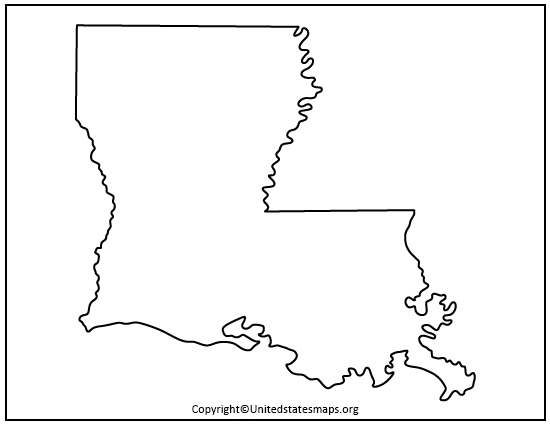 blank map of Louisiana