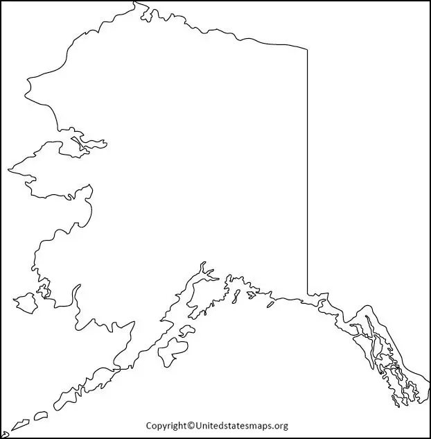blank map of alaska