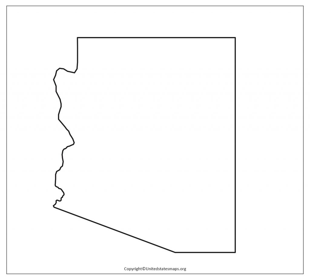 Blank Arizona Map - Outline