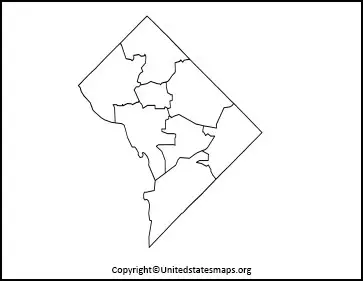 blank map of district of columbia