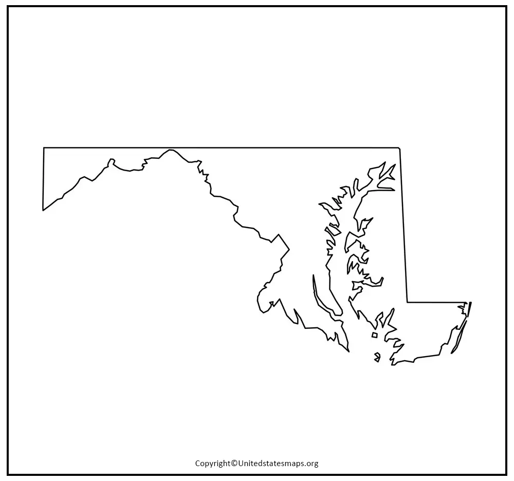 Blank Maryland Map