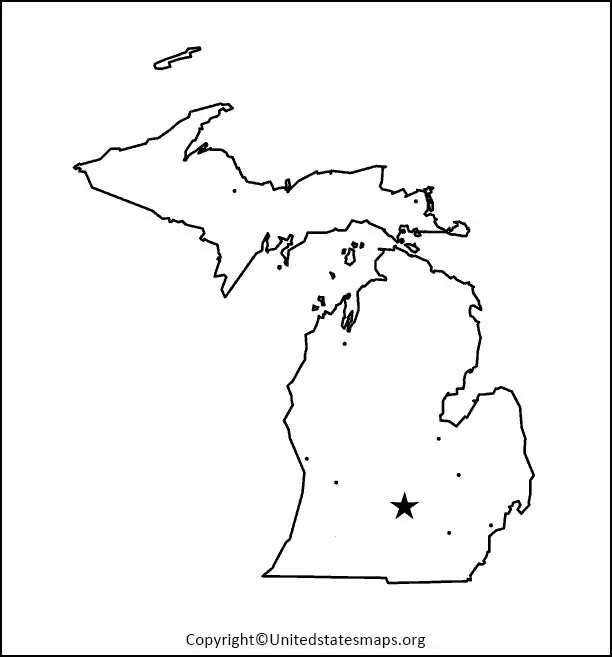 blank map of michigan