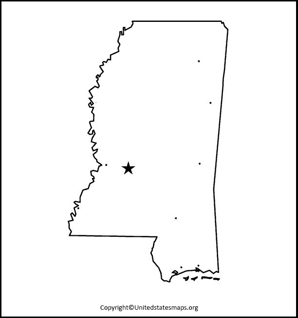 blank map of mississippi