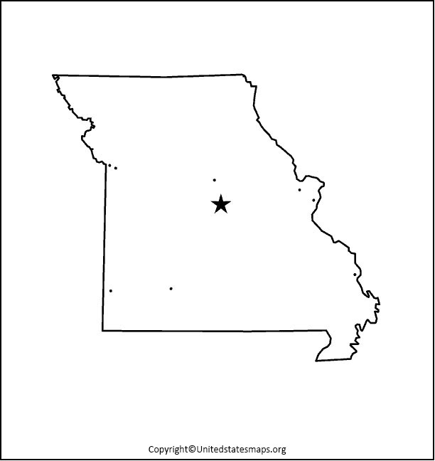 blank map of missouri