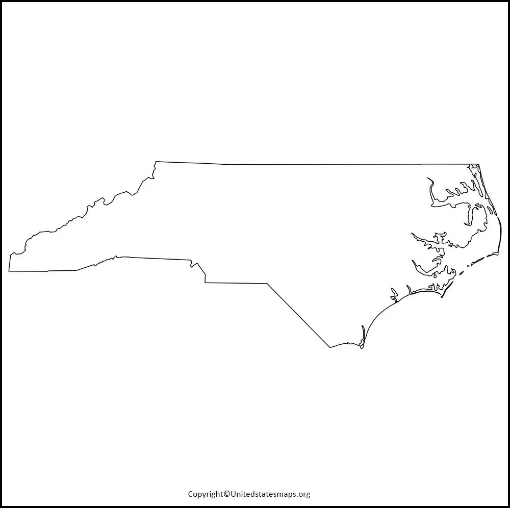 blank map of north carolina
