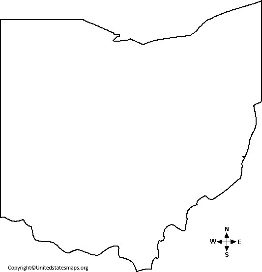 blank map of ohio
