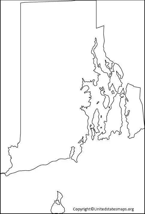 blank map of rhode island