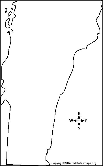 blank map of vermont