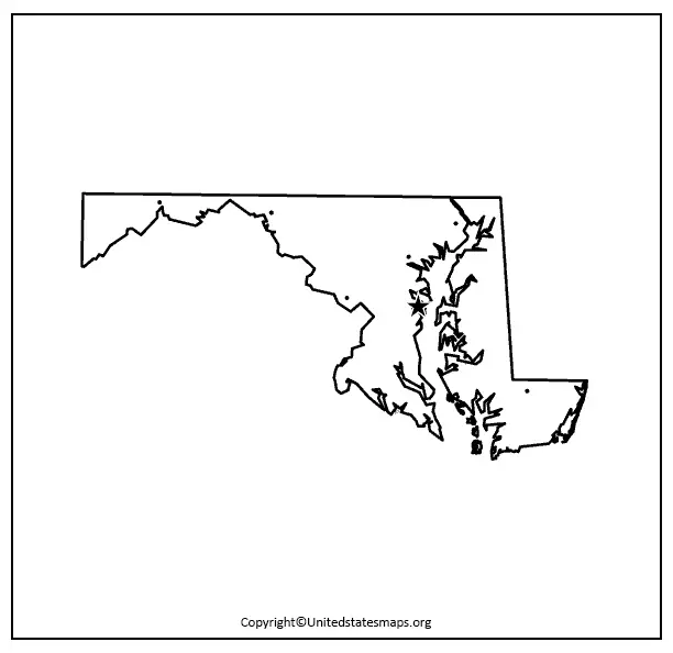 Printable Map of Maryland