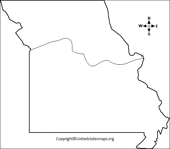 blank missouri map