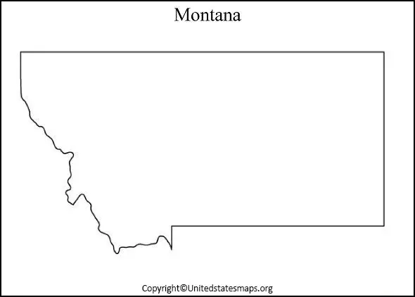 blank montana map