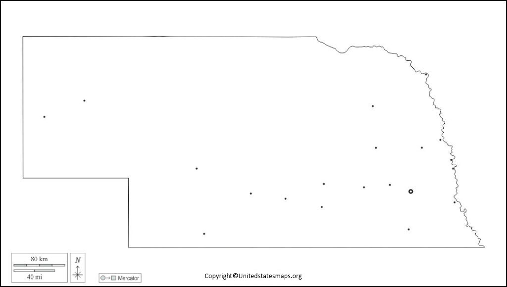 blank map of nebraska