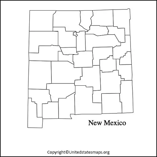 blank New Mexico map