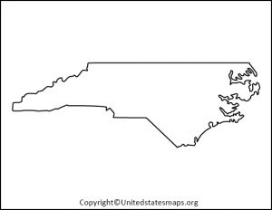 Blank North Carolina Map Printable - Blank North Carolina Map 300x232 