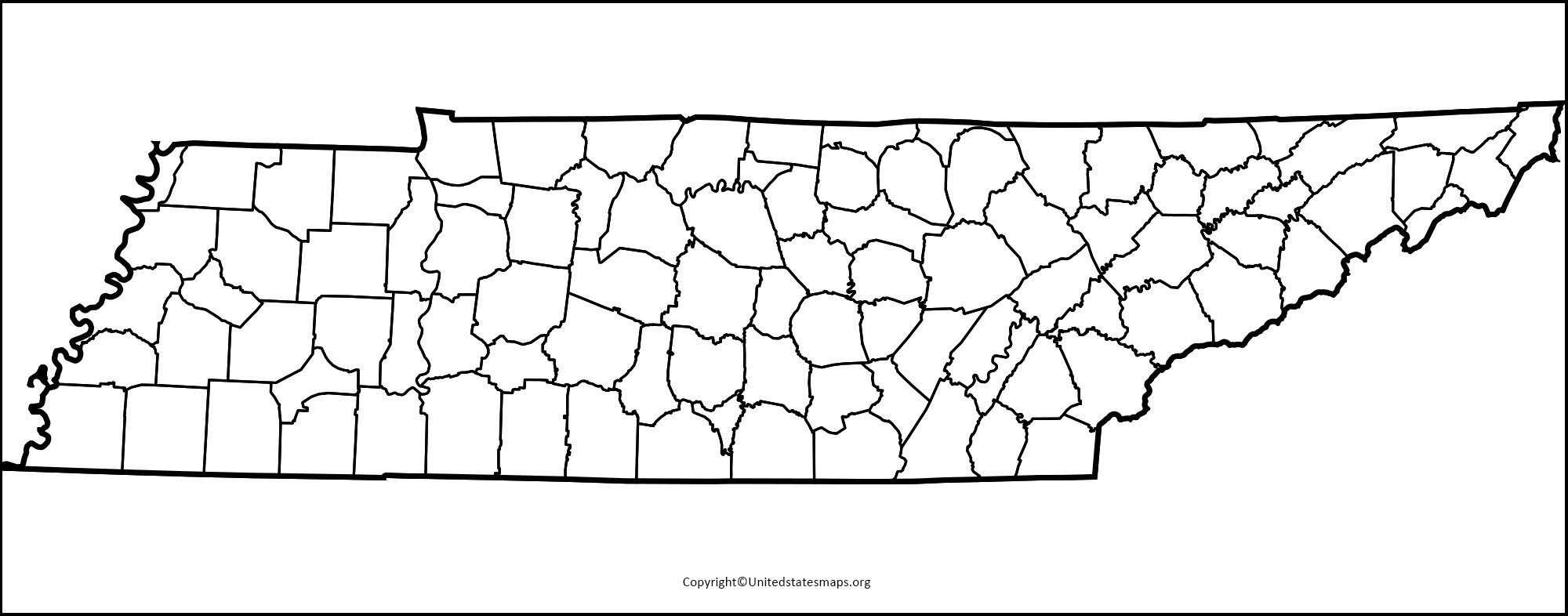 Blank Tennessee Map Printable Map Of Tennessee In PDF   Blank Tennessee Map 