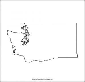 Blank Washington Map | Printable Map Of Washington in PDF