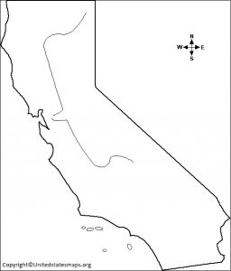 Blank California Map | Printable Map Of California in PDF