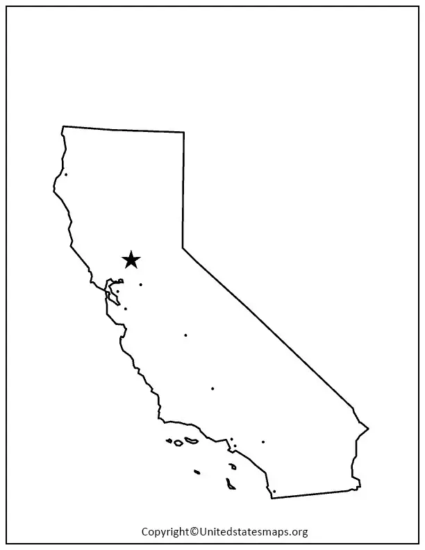california map blank