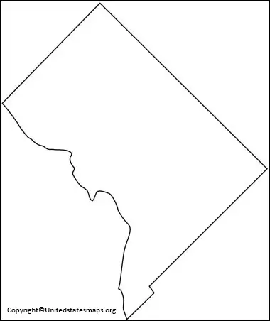 district of columbia map blank