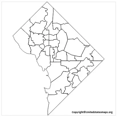 district of columbia map worksheet