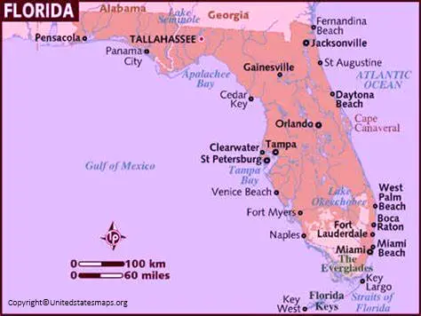Labeled Florida Map