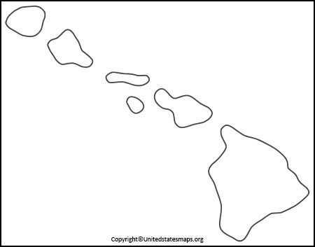hawaii blank map