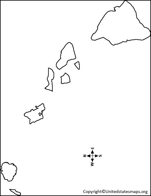hawaii map outline
