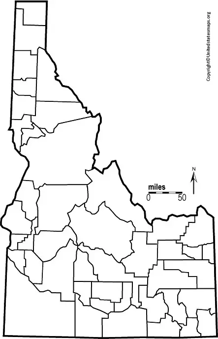 Idaho Blank Map Worksheet