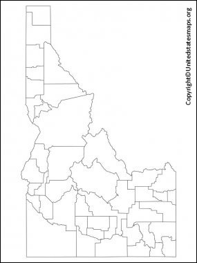 Idaho Blank Map Worksheet