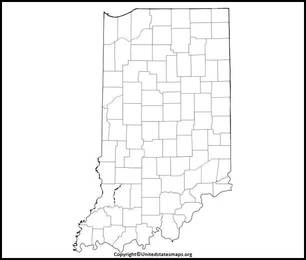 indiana map blank