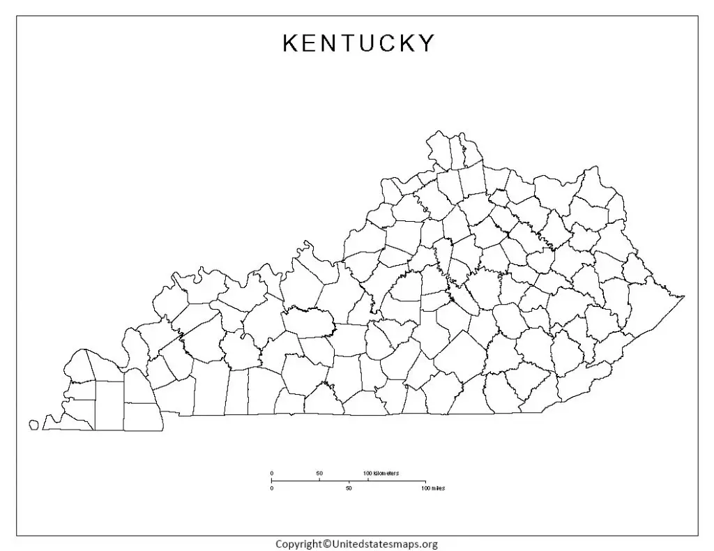 blank map of kentucky