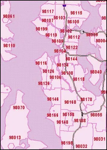 Seattle Zip Code Map | Map of Seattle Zip Codes