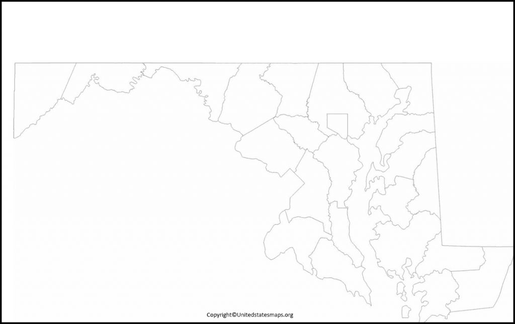  Maryland Blank Map Worksheet