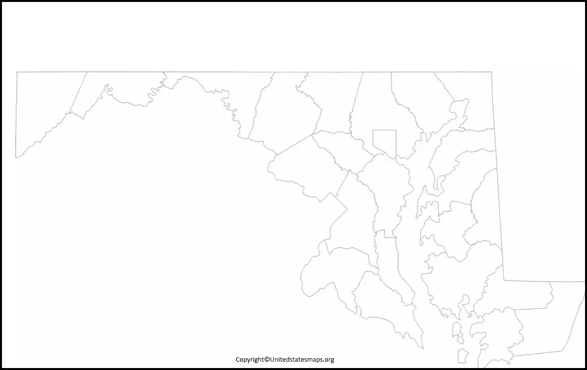 Maryland Map Outline 