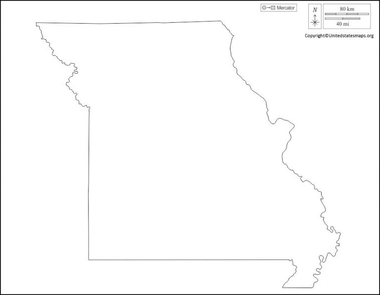 Printable Bank Political Maps Missouri