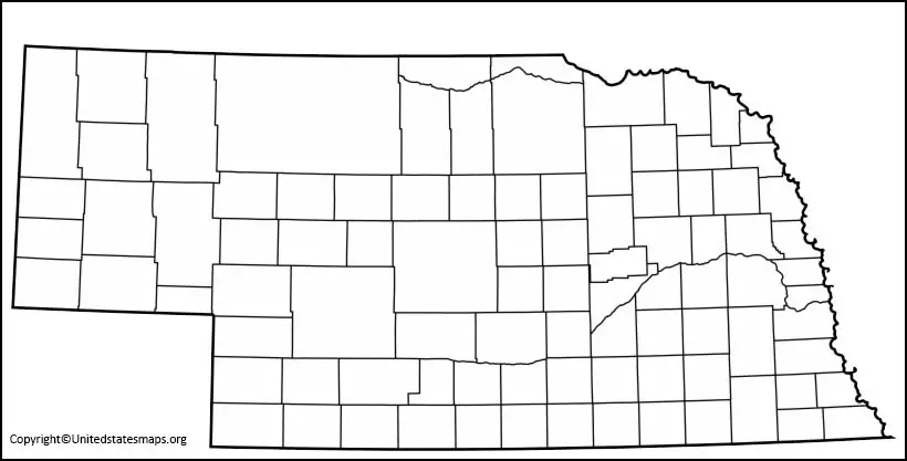 nebraska map blank