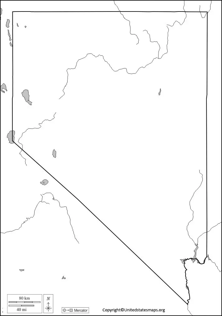 nevada map outline