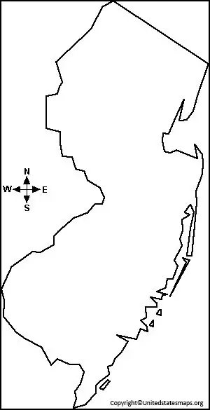 new jersey map outline