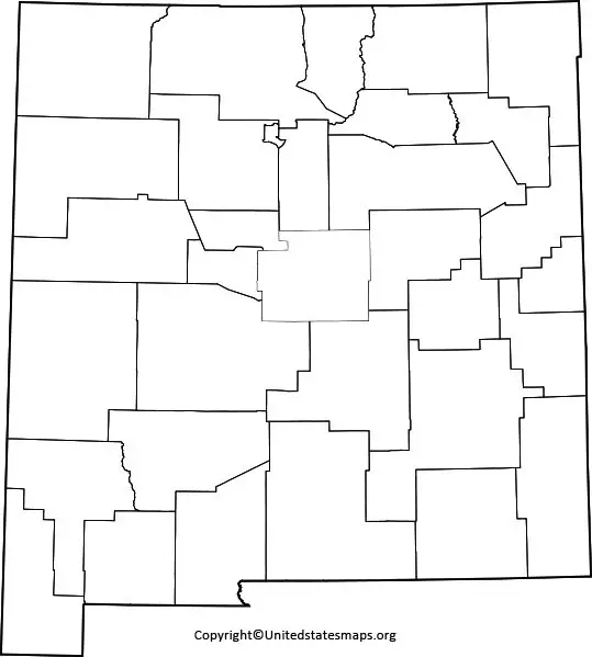 New Mexico map blank