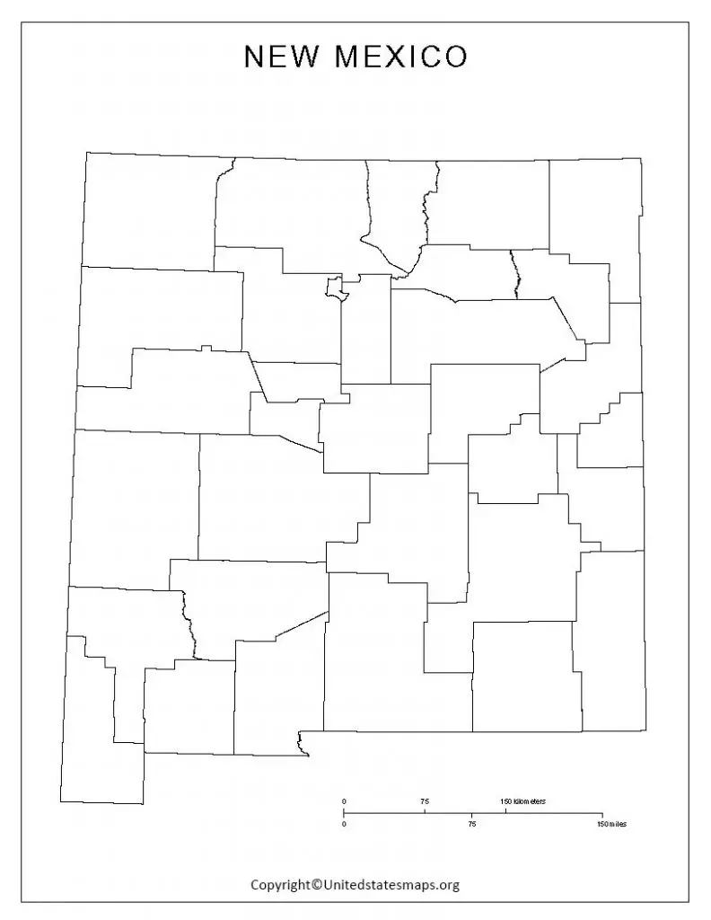 New Mexico map outline