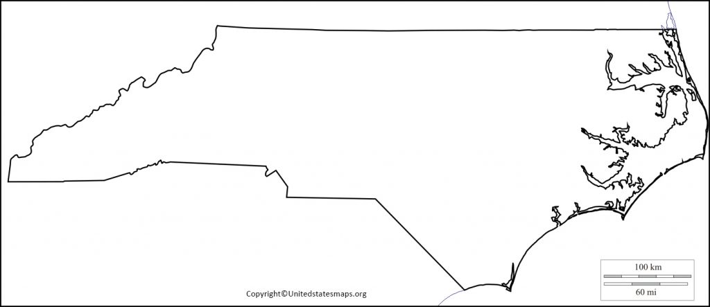 north carolina blank map