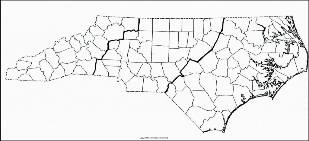 north carolina map outline