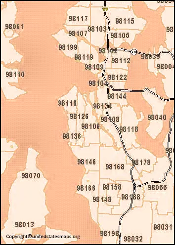 seattle area Zip Code Map