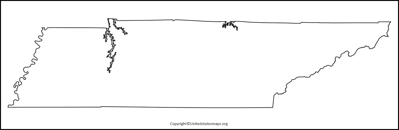 Blank Tennessee Map Printable Map Of Tennessee In PDF Tennessee Map Outline 