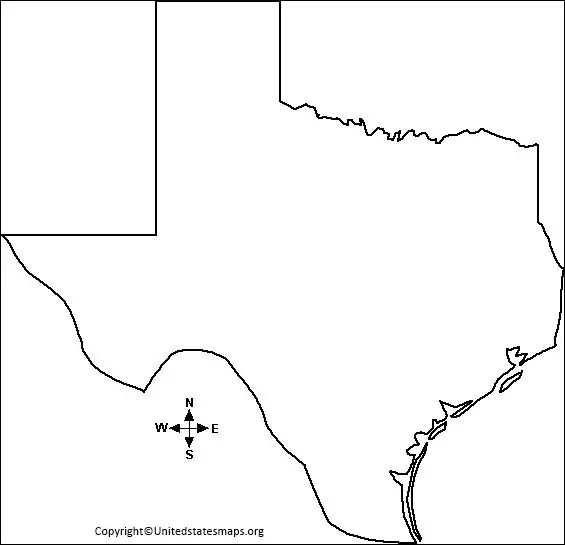 texas map blank