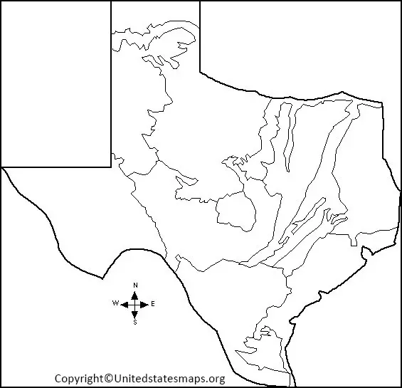 Blank Texas Map Printable Map Of Texas In Pdf 4097