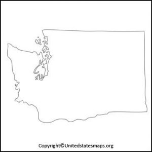 Blank Washington Map | Printable Map Of Washington in PDF