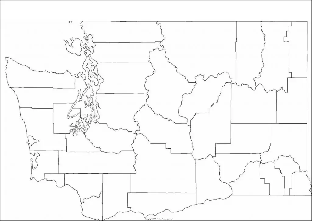 washington map outline