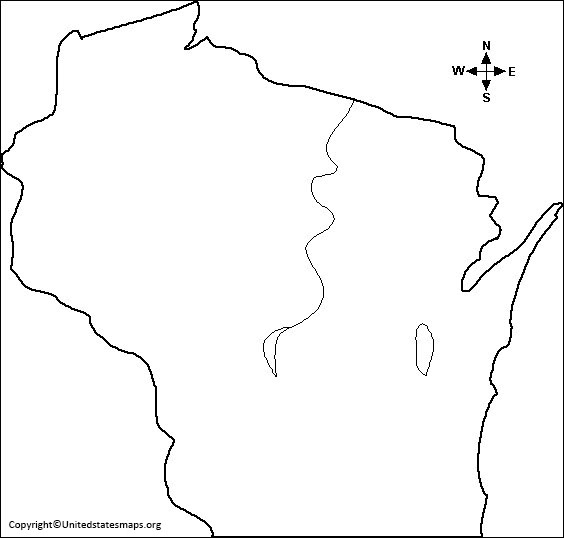 Blank Wisconsin Map