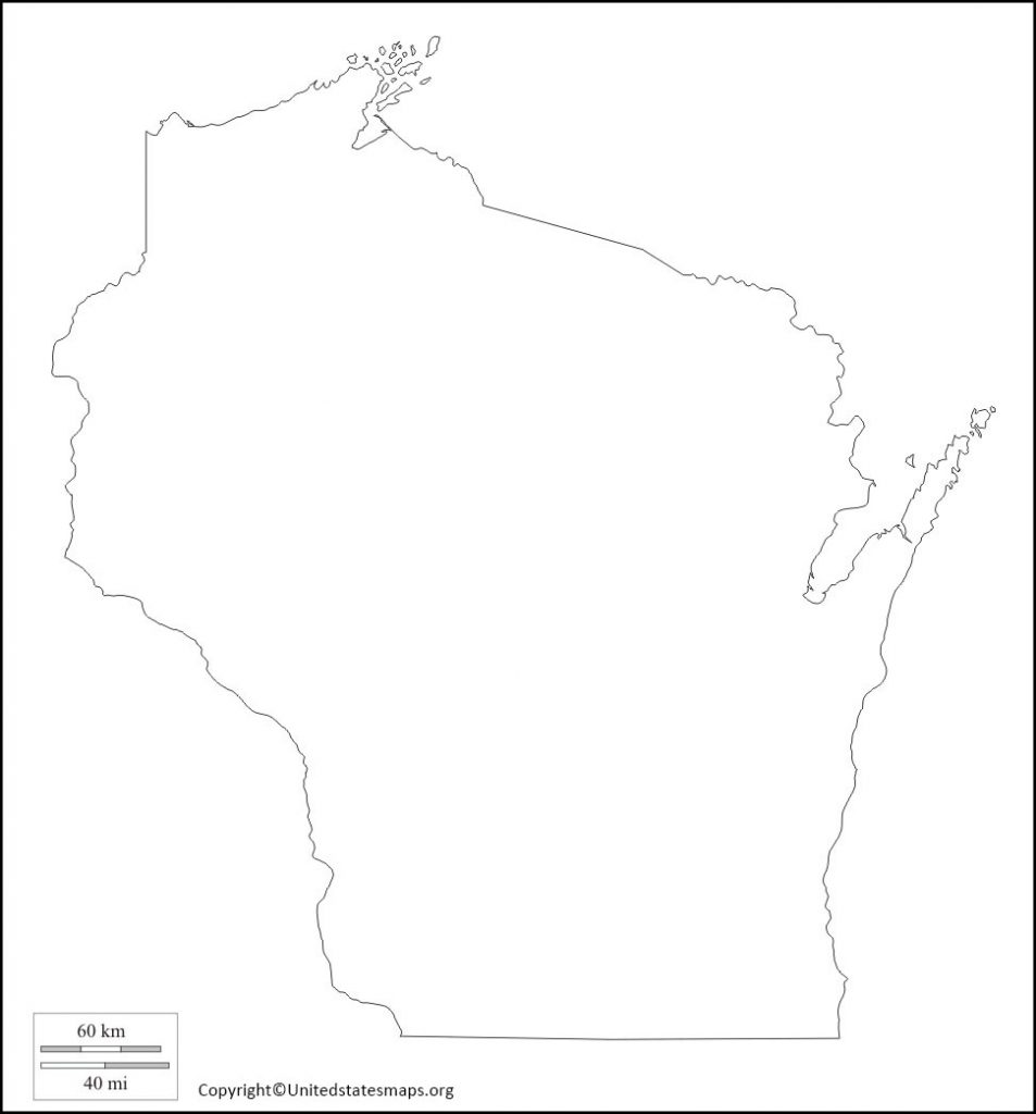 Blank Wisconsin Map